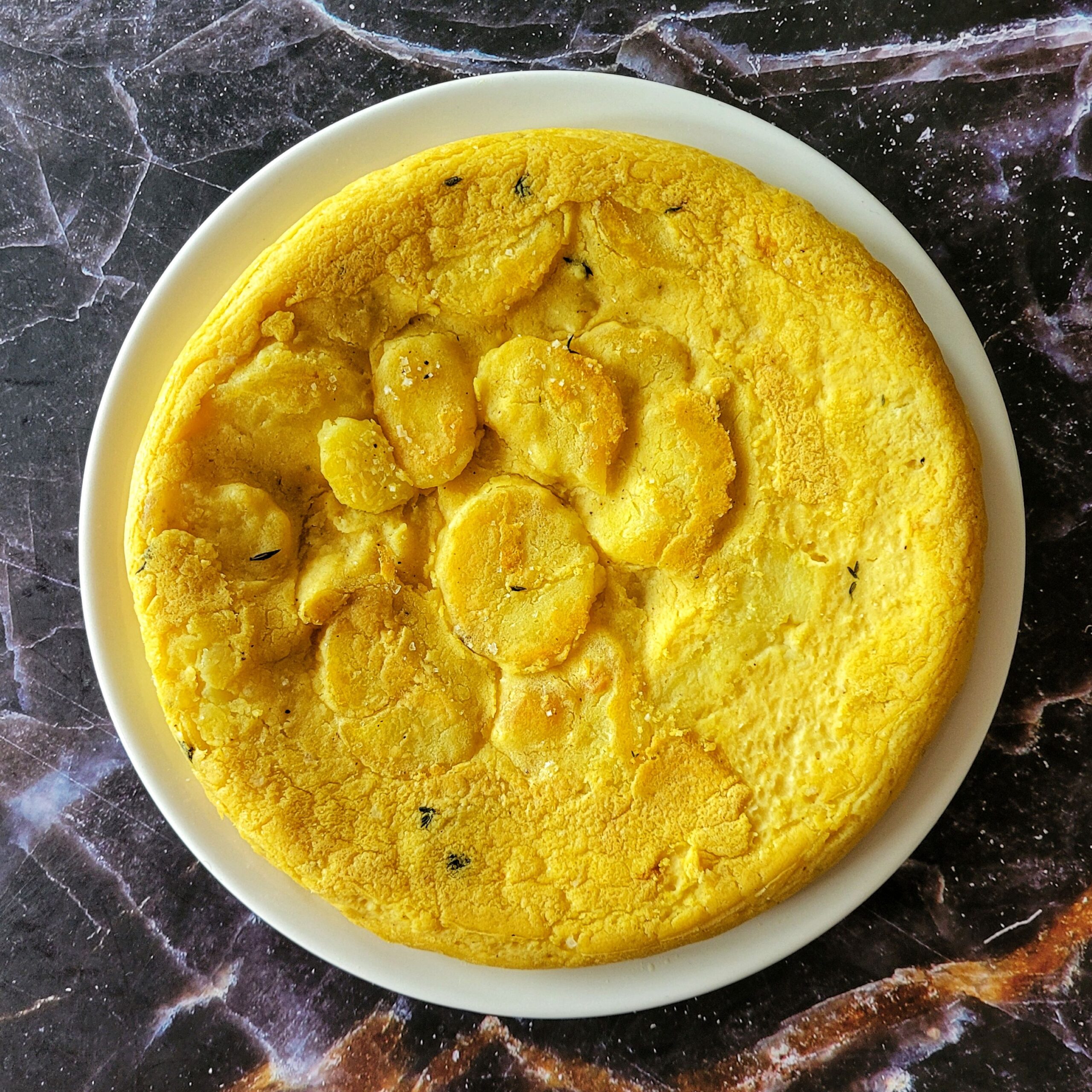 Potato and Chickpea Frittata Easy & Vegan! thebalancedplate