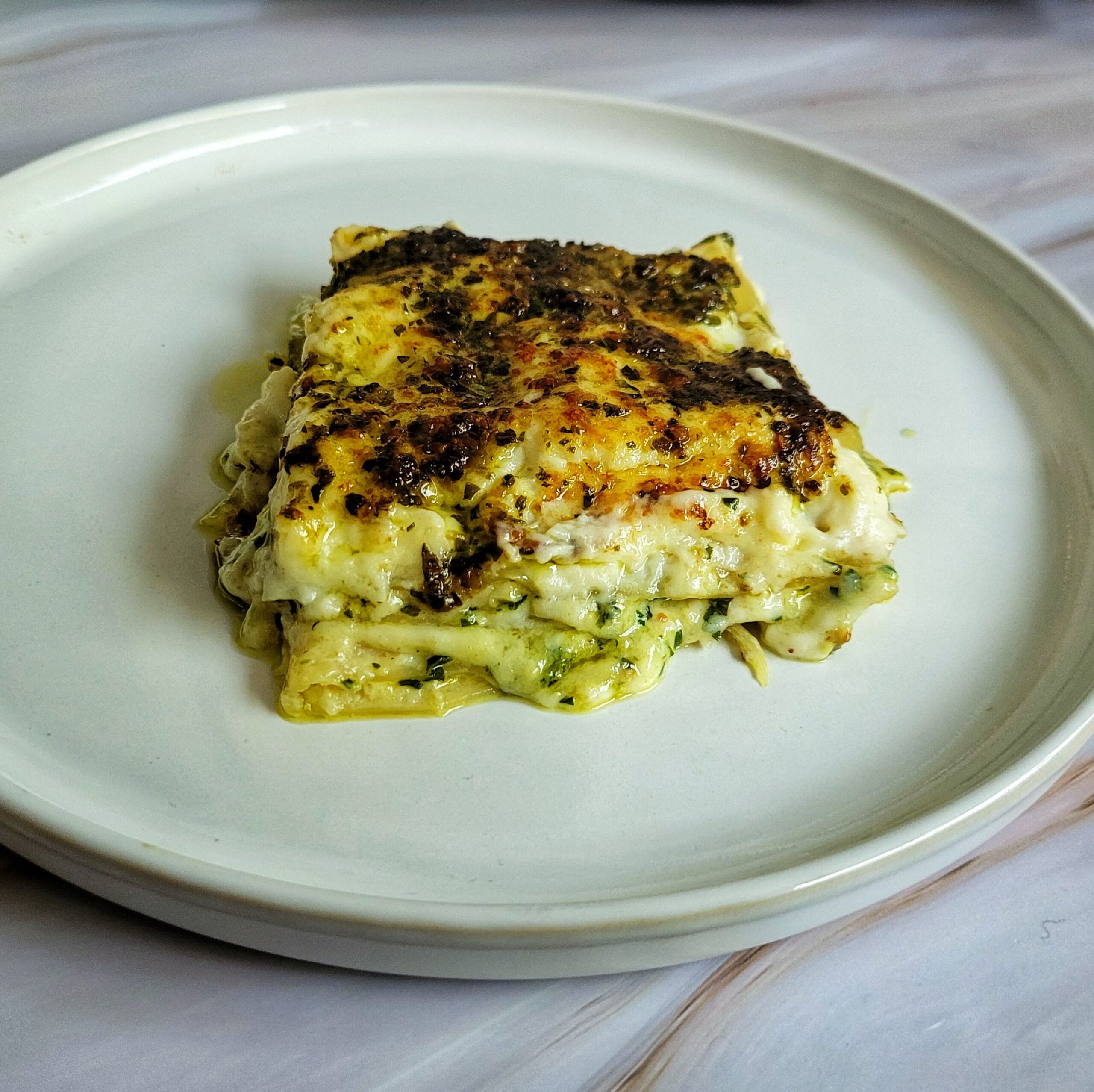 Basil Pesto Lasagne Easy and Delicious! thebalancedplate