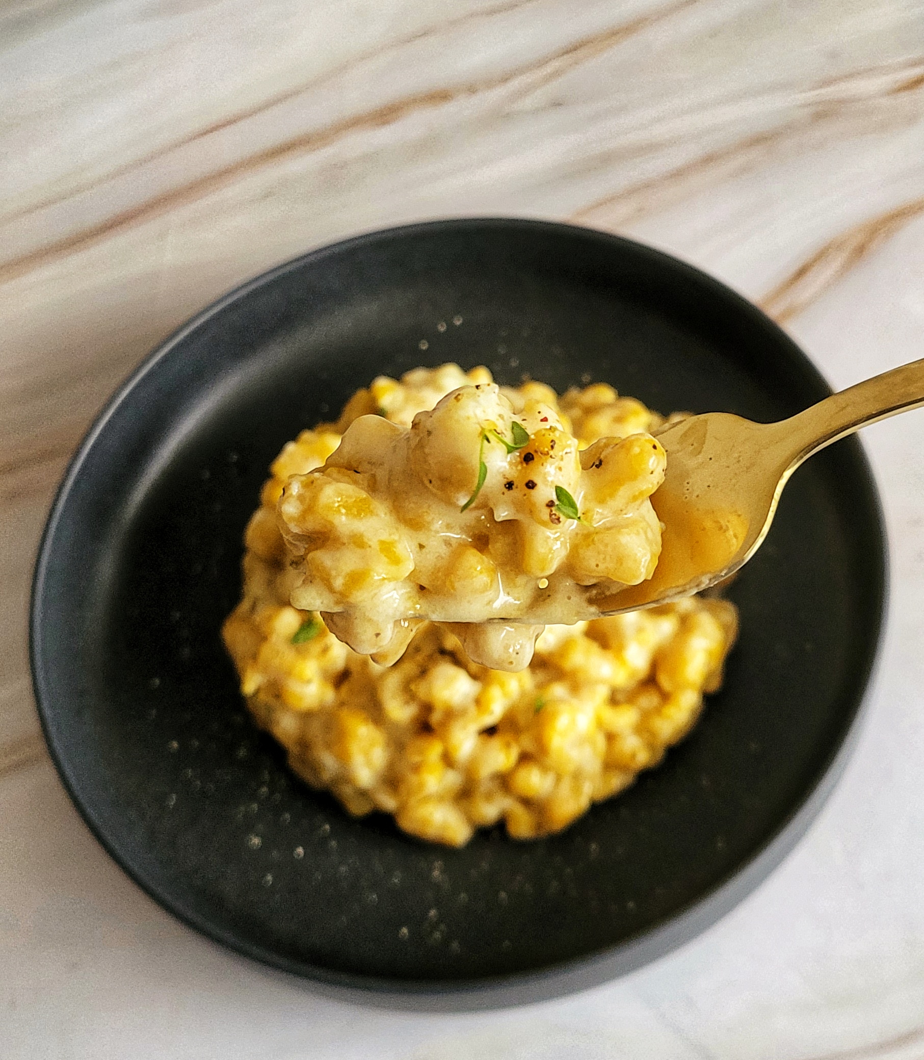 Pumpkin Spätzle with Creamy Taleggio Sauce thebalancedplate