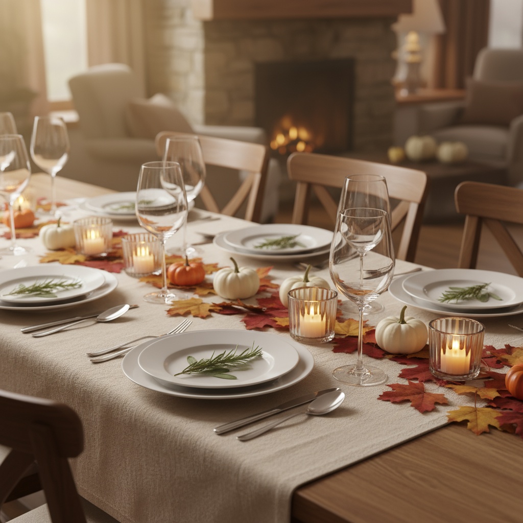 Italian Autumn table dinner setup