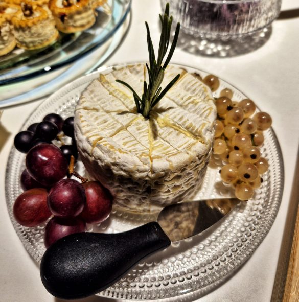 detail festive dish on a table